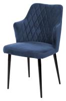 Стул HERMAN СИНИЙ #29, велюр / черный каркас М-City