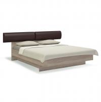 Кровать 160х200 с подъёмным основанием Solo (сонома/экокожа коричневая)