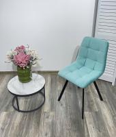Стул CHILLI-Q SQUARE аквамарин #H50, велюр / черный каркас М-City