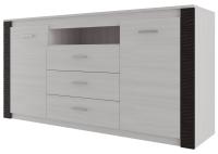 МС "Гамма 20" Комод (3 ящика двухстворчатый) (Ясень анкор светлый/Венге)