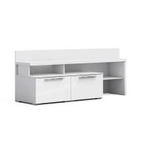 Тумба под телевизор Solo (белый/белый глянец) правая