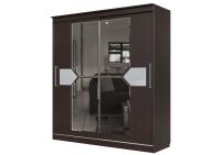 Шкаф-купе №15 (2,0) с наклееными стеклами (дуб венге)