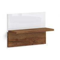 Полка настенная в спальню Solo (таксония/белый глянец)