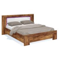 Двуспальная кровать 160х200  Blade (тис Таксония/белый глянец)