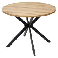 Стол ВЕГА D100 Дуб Шерман коньяк/ черный каркас М-City