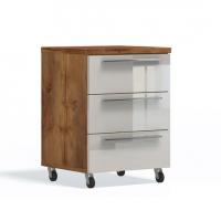 Тумба на колесиках Solo 3 ящика (таксония/белый)