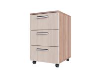 Стол компьютерный №7 Тумба выкатная (ясень шимо темн/ясень шимо св)