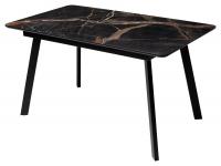 Стол АРУБА 140 МЕЙДЖИК, стекло / черный каркас М-City