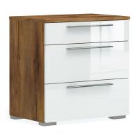 Тумба с 3 ящиками (Таксония/белый глянец)