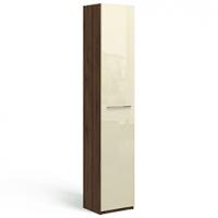 Узкий шкаф-пенал Соло (орех Коламбия/ваниль)