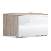 Тумба в гостиную Solo без топа (дуб/белый глянец)