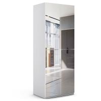 Распашной шкаф Solo (белый матовый/зеркало)