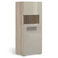 Шкаф-витрина Соло (сонома/мокко) правый