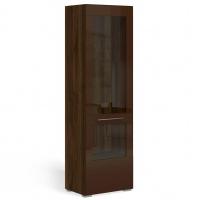 Шкаф-витрина Соло (орех Коламбия/коричневый) правый