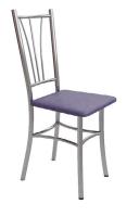 Стул хром "Классик-5" (Рустика Сирень)