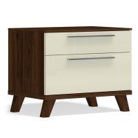 Тумба прикроватная на опорах Solo (орех Коламбия/ваниль)