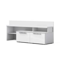 Тумба под телевизор Solo (белый/белый глянец) левая