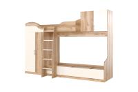 Модульная ситема "Рио 1" Кровать двухъярусная (Дуб Делано / Белый)