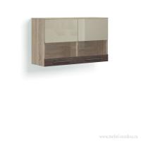 Шкаф навесной Solo двухдверный (дуб сонома/мокко/шпон)