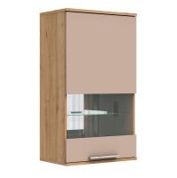 Навесной шкаф-витрина Наполи (Дуб натуральный) правый