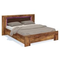 Двуспальная кровать 160х200  Blade (тис Таксония/коричневый глянец)