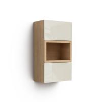 Навесной шкаф с нишей Solo (дуб Ривьера/ваниль)