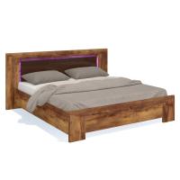 Двуспальная кровать 180х200  Blade (тис Таксония/коричневый глянец)