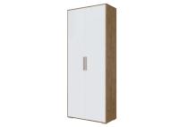 МС "Гарвард" Шкаф двухстворчатый комбинированный (без фотопечати) (Гикори темный/Белый)