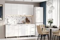 Кухонный гарнитур Модерн New (2,0м) (МДФ) (без столешниц)(Белый)