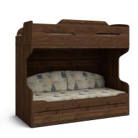 Двухъярусная кровать 90x190 (орех Коламбия) левая