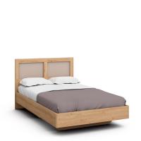 Односпальная кровать 120х200 с ящиком Napoli-3 (Дуб натуральный/мокко матовый)