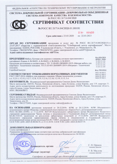 Сертификат соответствия
