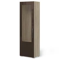 Шкаф-витрина Solo (сонома/коричневый) левый