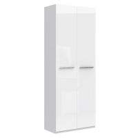 Узкий шкаф Solo (белый/белый глянец)