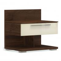 Прикроватная тумба Solo (орех Коламбия/глянец ваниль)