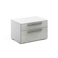 Прикроватная тумба Solo (белый/бетон Grey)