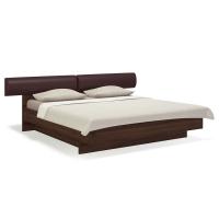 Кровать с подъёмным основанием 180х200  (орех Коламбия/экокожа коричневая)