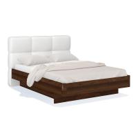 Кровать 140х200 Solo QUATRO (орех Коламбия/экокожа)