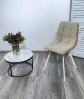 Стул CHILLI-Q SQUARE темный беж #H07, велюр / белый каркас М-City