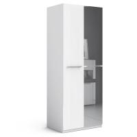 Распашной шкаф Solo (белый матовый/глянец/зеркало)