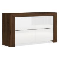 Комод с четырьмя ящиками Blade (коламбия/белый глянец)