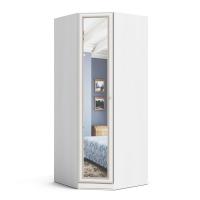 Угловой равносторонний шкаф с зеркалом Верди (дуб Белуна)