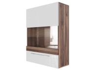 МС Ницца Шкаф навесной (горизонтальный 700) (Истанбул/Белый глянец)