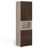 Шкаф-пенал с нишей Solo Quadro (Сонома/коричневый)