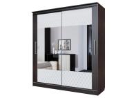 Шкаф-купе №19 (2,0 м) Классик белый (дуб венге)