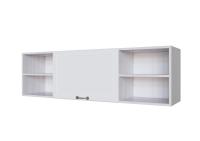 МС "АКВАРЕЛЬ 1 " Полка навесная (над столом) (Ясень анкор светлый/ белая матовая)