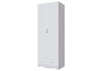 МС "АКВАРЕЛЬ 1 " Шкаф двухстворчатый с одним ящиком (Ясень анкор светлый/ белая матовая)