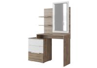 "Лагуна-8" Стол туалетный (Гикори темный/Белый матовый)