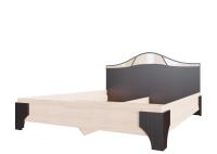 "Лагуна 5" Кровать двойная без матраца (1,6*2,0) (Дуб венге/Дуб Млечный)