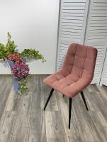 Стул CHILLI-Q розовый #15, велюр / черный каркас М-City